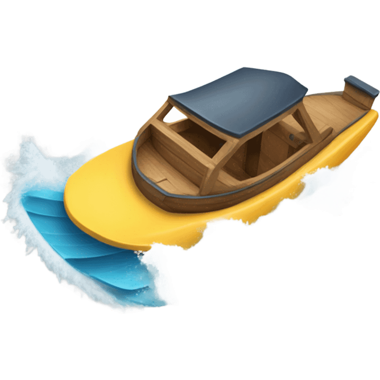 A boat surfing  emoji