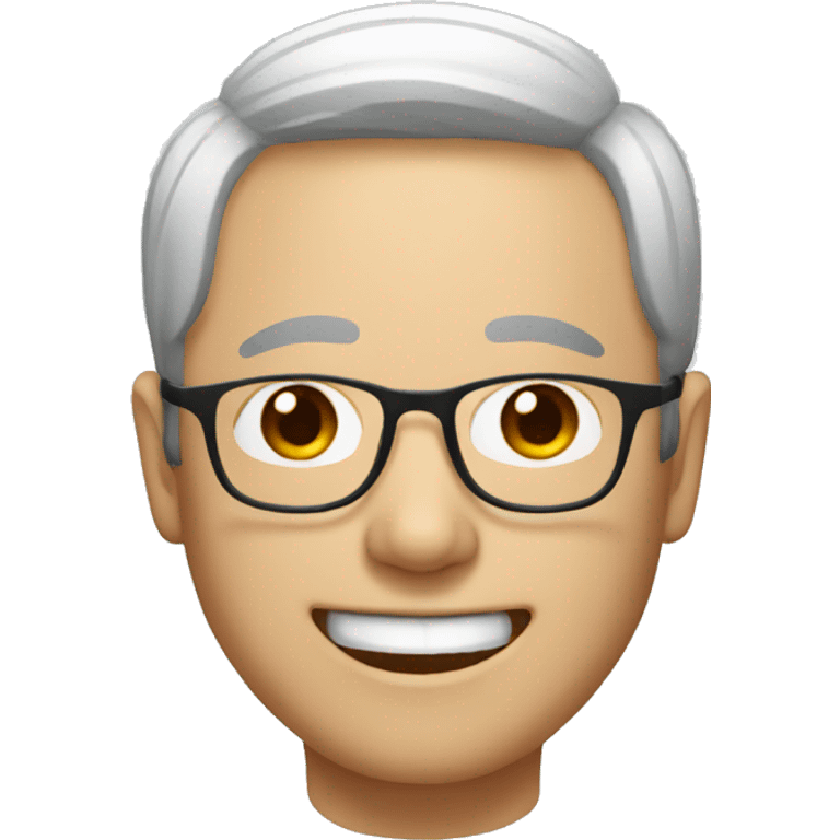 korean man in glasses smiling emoji