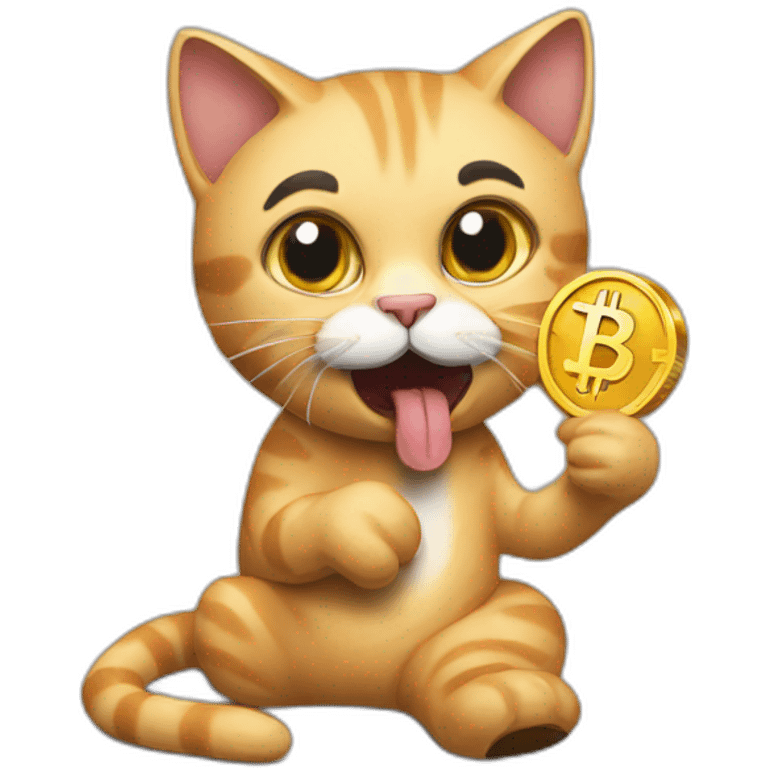 cat-eating-bitcoin emoji