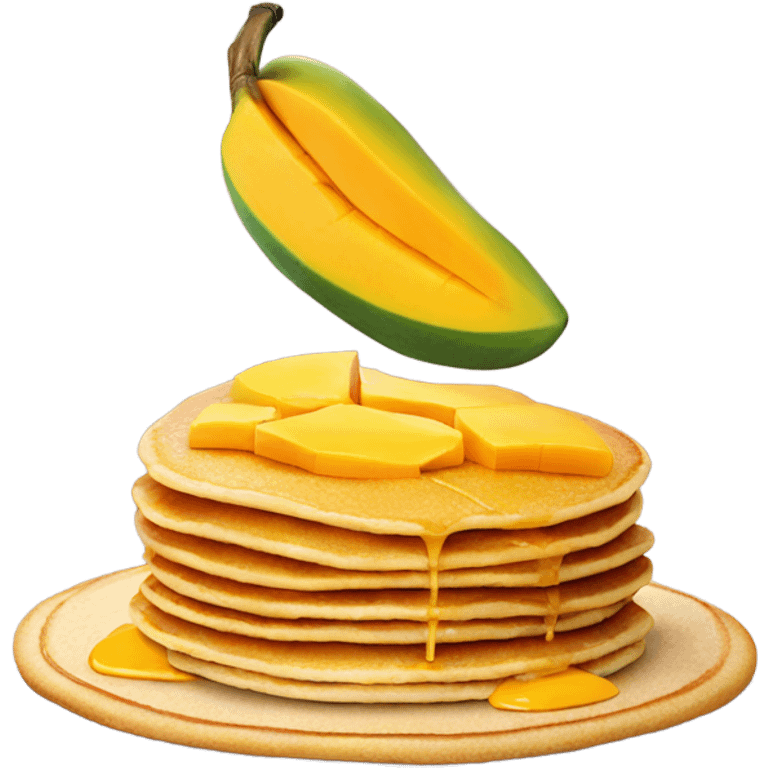 mango on top of a pancake  emoji