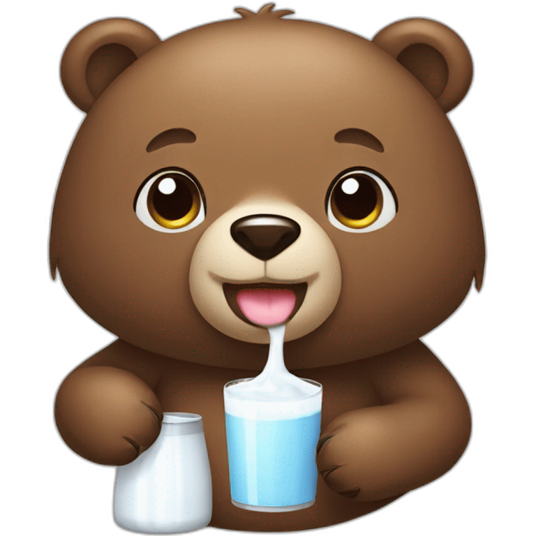 bear with milk emoji