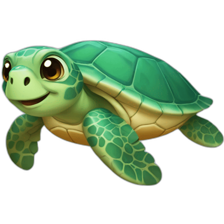 emoji of a cute sea turtle emoji