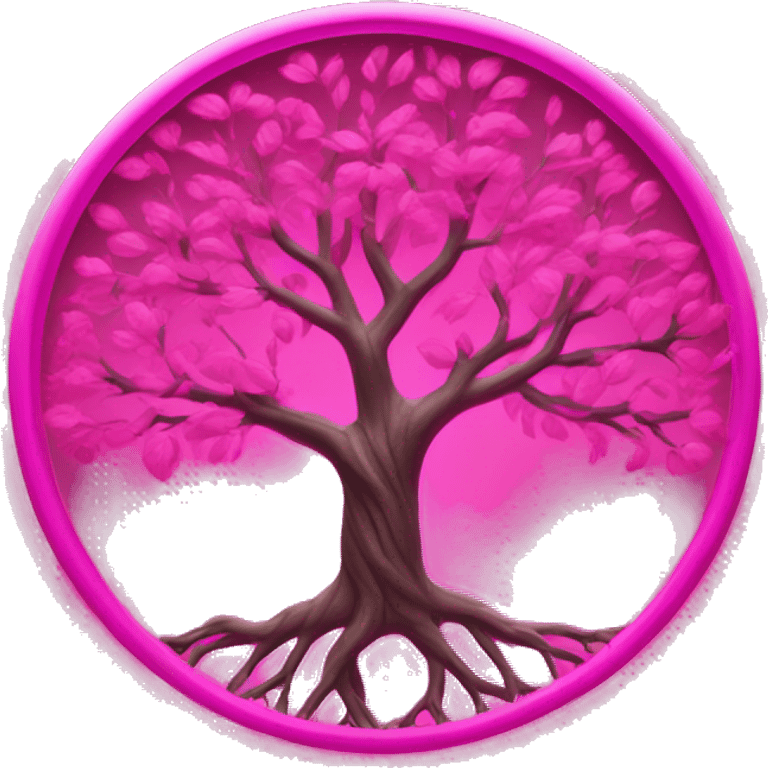 neon pink tree of life emoji