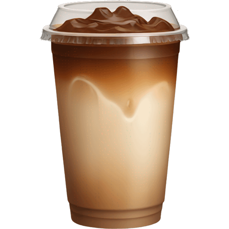 Aesthetic brown iced coffee emoji