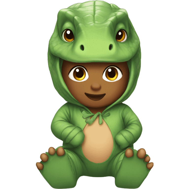 Baby with dinosaur outfit emoji