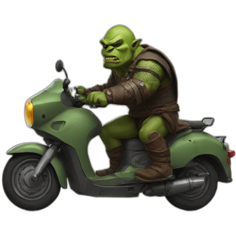 russian orc on scooter emoji