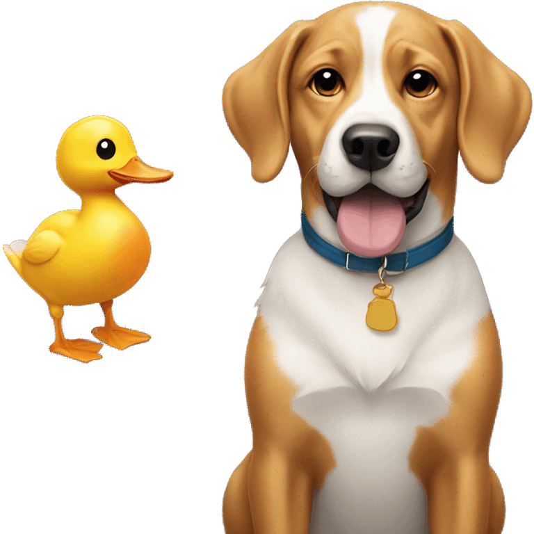 Dog and duck emoji