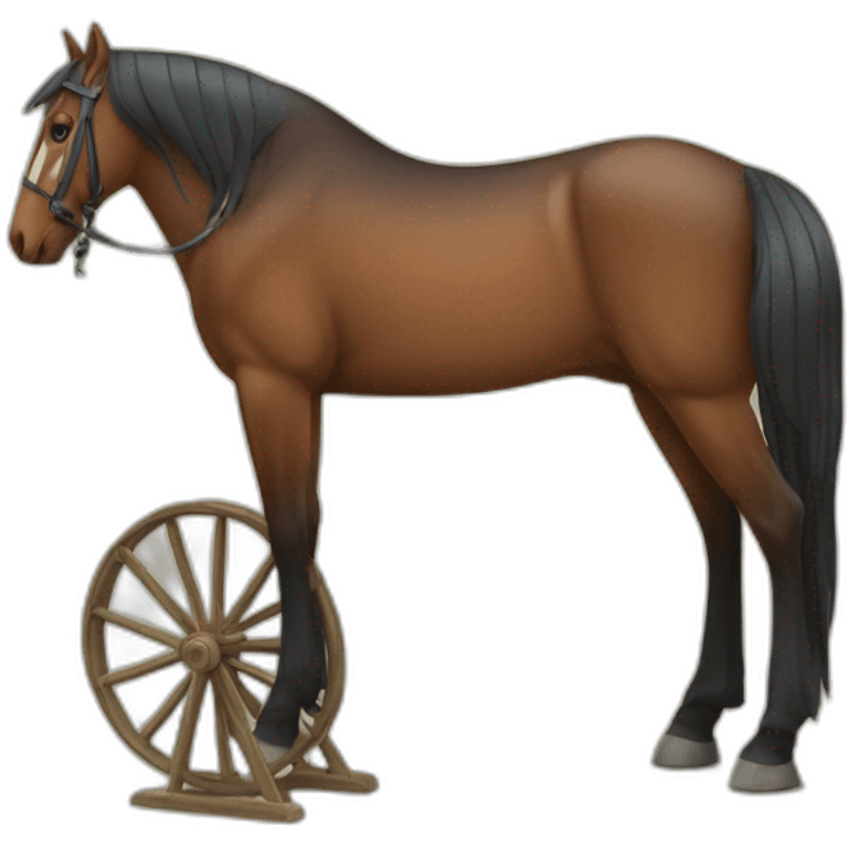 Cheval en bequille emoji