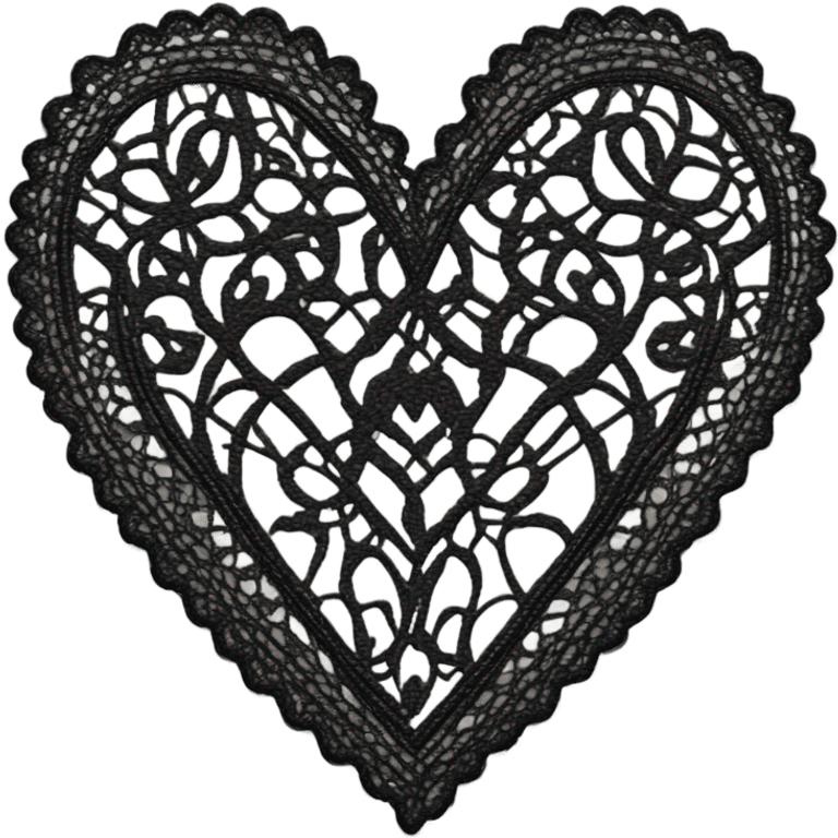 Black lace heart emoji