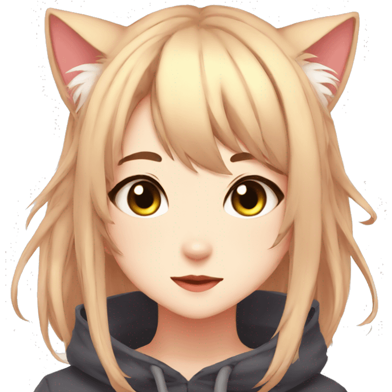 Cat girl anime art emoji