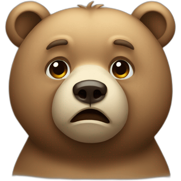 sad Bear standing emoji