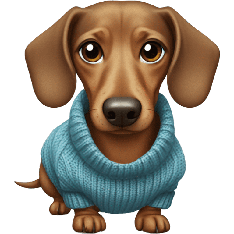 dachshund in a sweater emoji