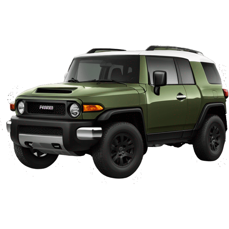 Army Green FJ Cruiser cruiser with black wheels emoji