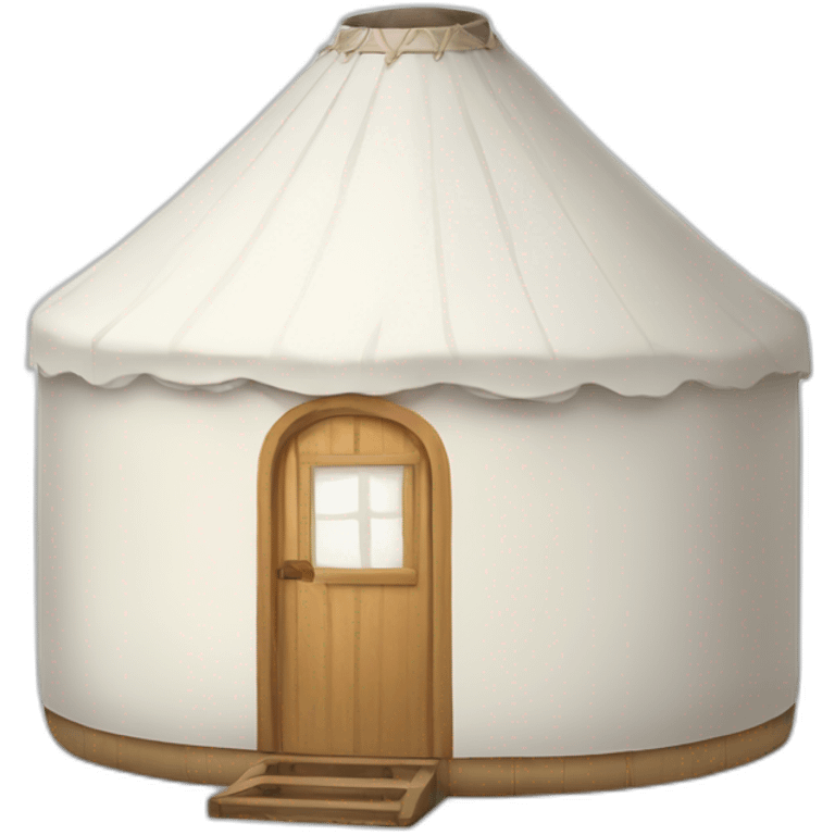 cute milk white yurt emoji