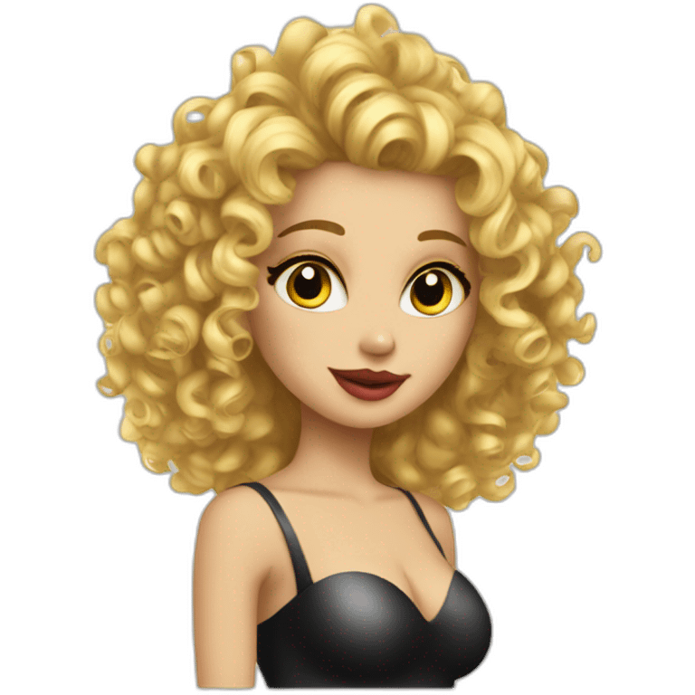 curly-blonde-miss-latex-dress emoji