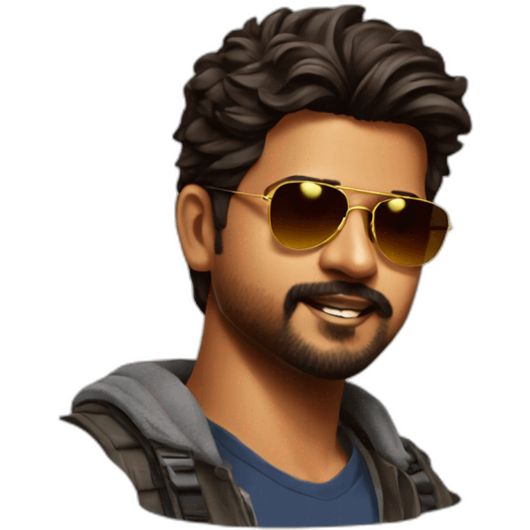 Thalapathy Vijay with shades emoji