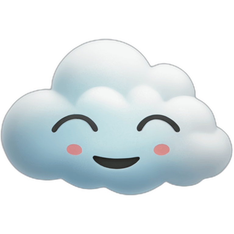 Cloud with smile face  emoji