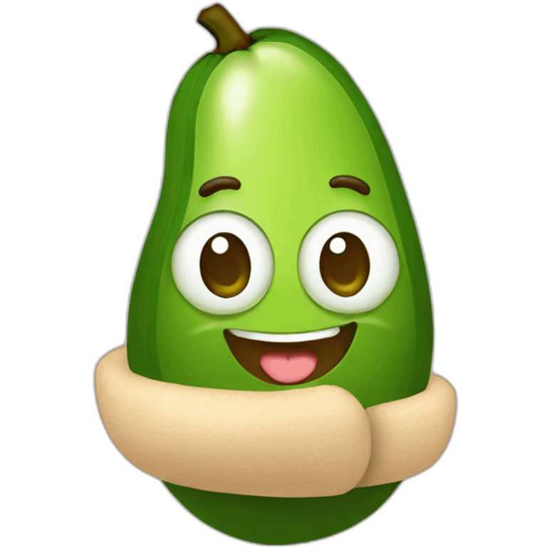 cute avocado with thumbs up emoji