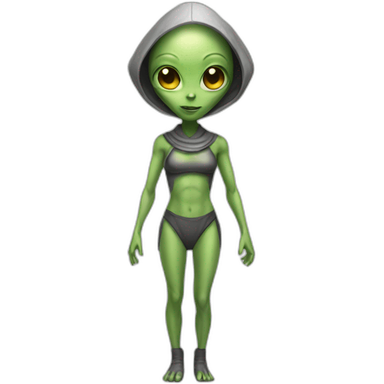 Female alien full body emoji