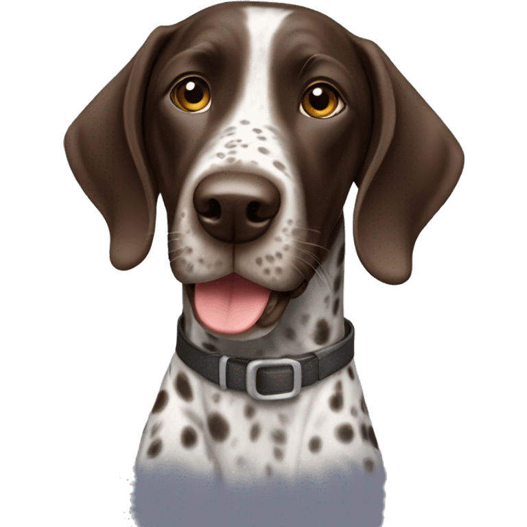 German shorthair celebrating emoji