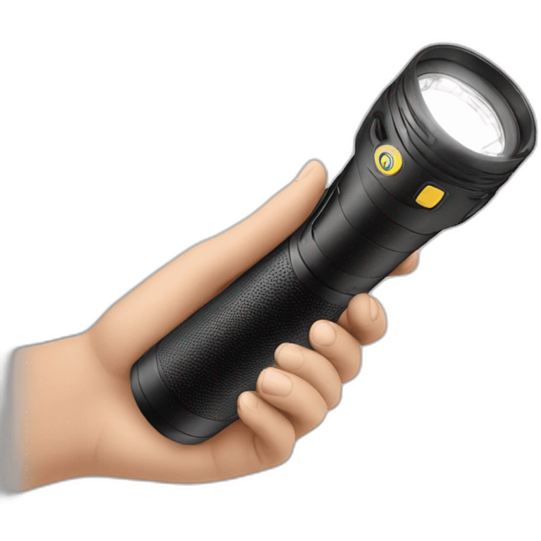 hitec Flashlight in the hand emoji