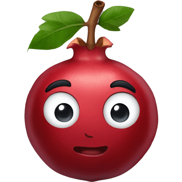 Pomegranate fruit emoji