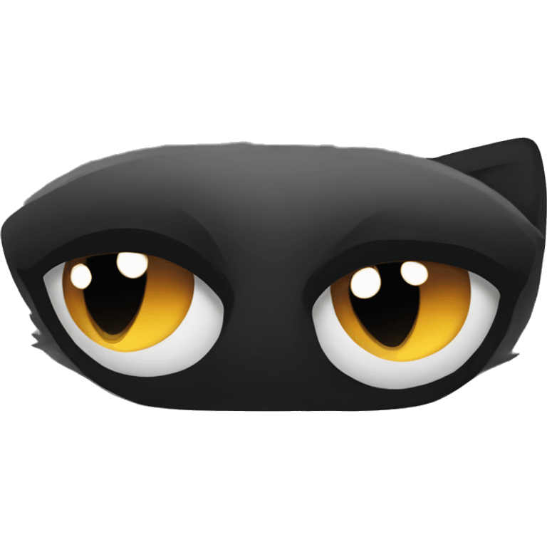 black cat one eye emoji