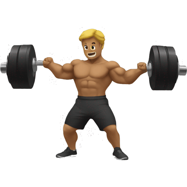 Dumbbell snatch emoji