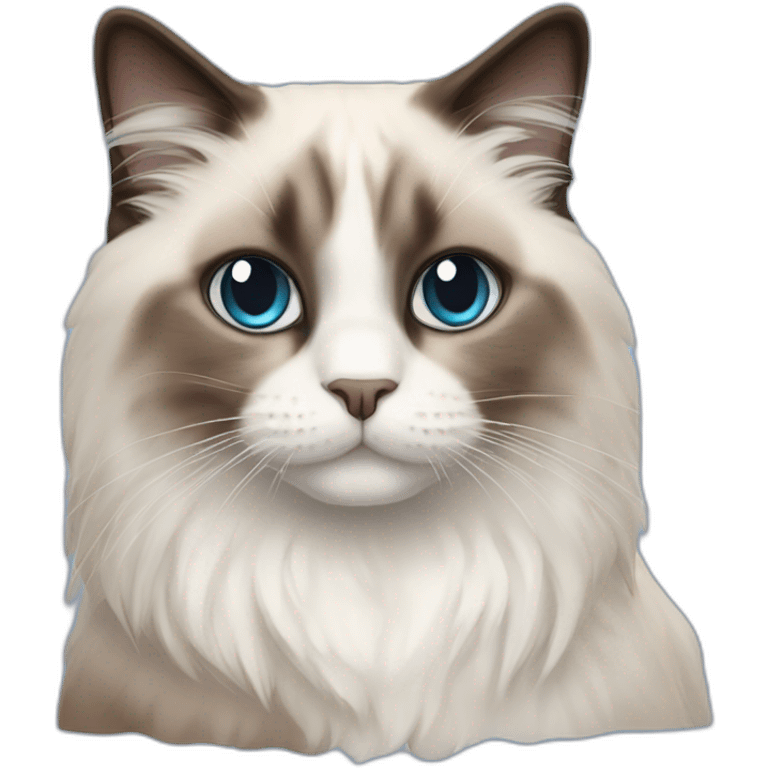 bi-color ragdoll cat emoji