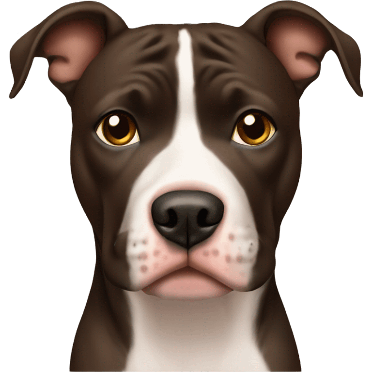 Black and brown pitbull with brown eyebrows  emoji