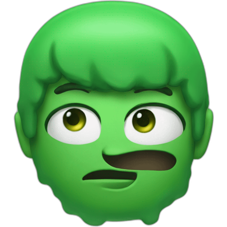 Green Among us character emoji