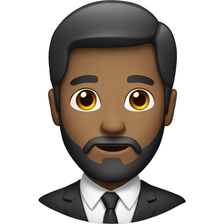 Man with a beard in a business suit emoji