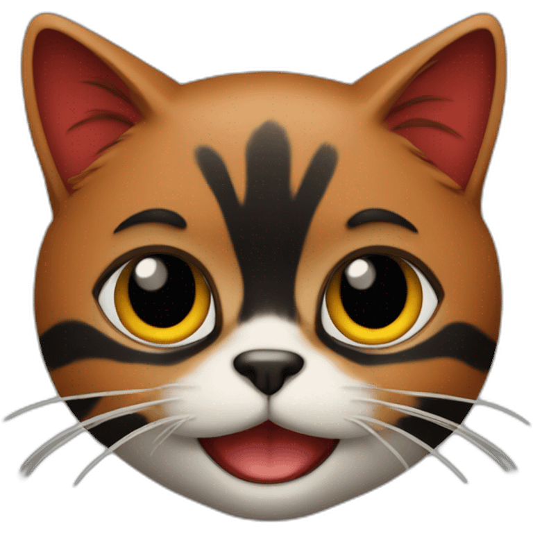 Gato vermelho e preto emoji