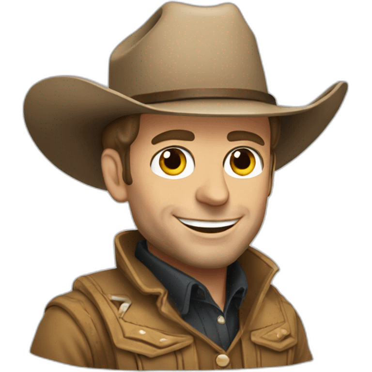 Emmanuel Macron in cowboy emoji