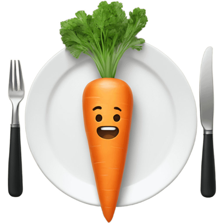 Carrot on a table emoji