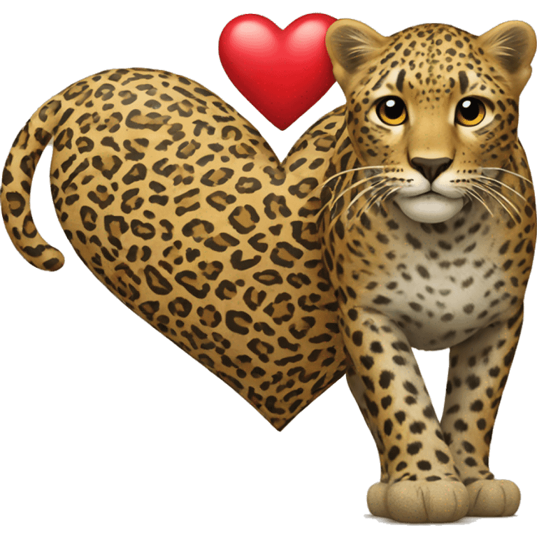 Heart with leopard prist emoji