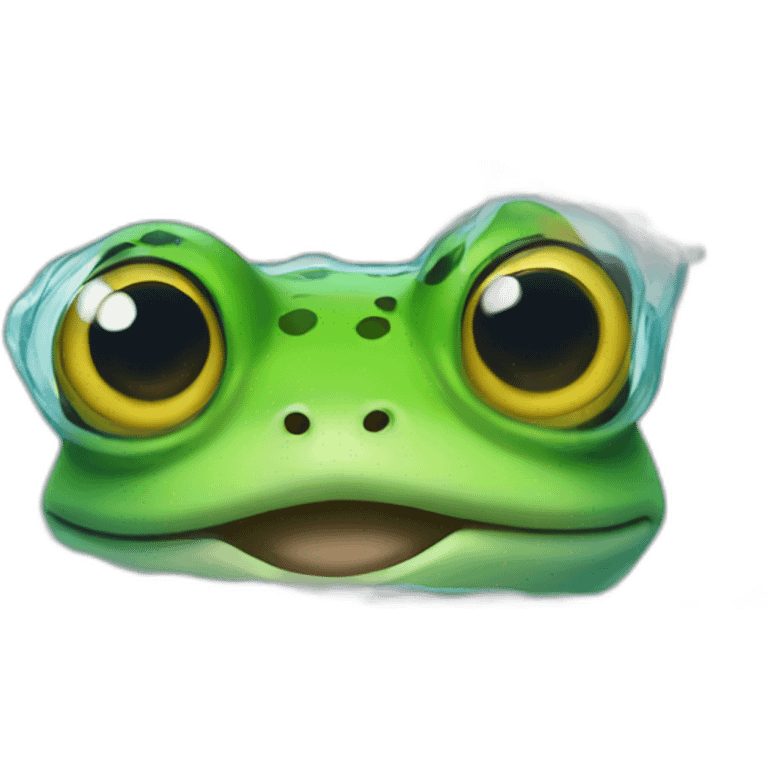 Frog under water  emoji