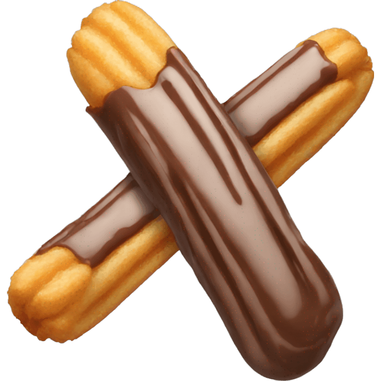 Dipped chocolate churro tip emoji