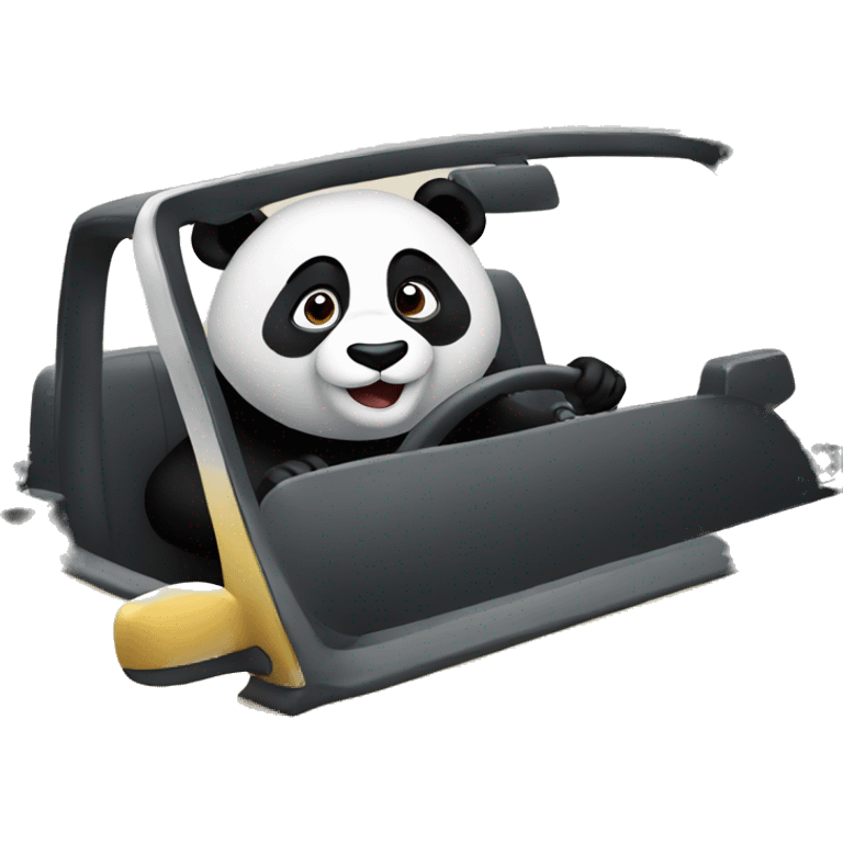 Panda driving a car  emoji