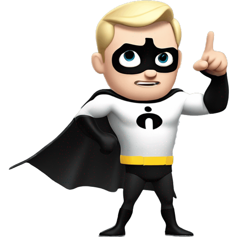 Mr incredible showing pointing a finger emoji