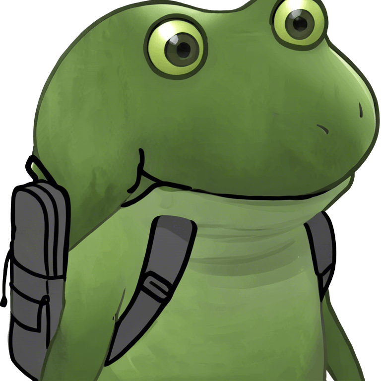 bufo wearing a backpack emoji