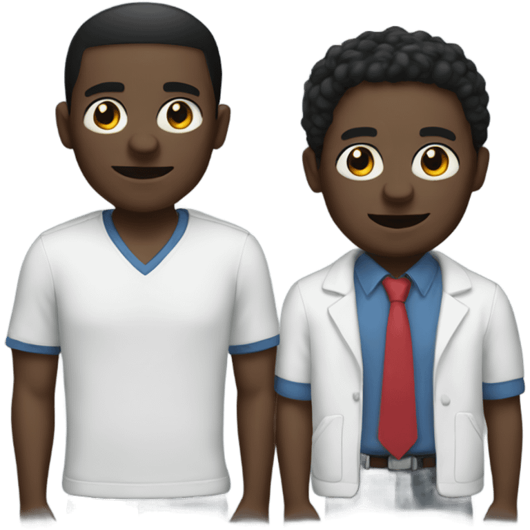 Black men with coton emoji