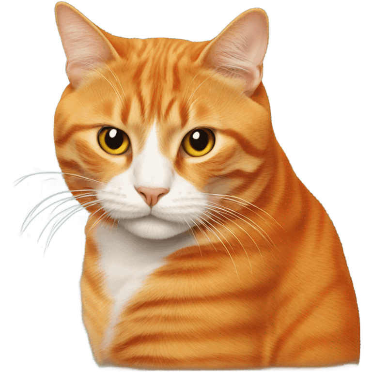 Orange cat smoking emoji