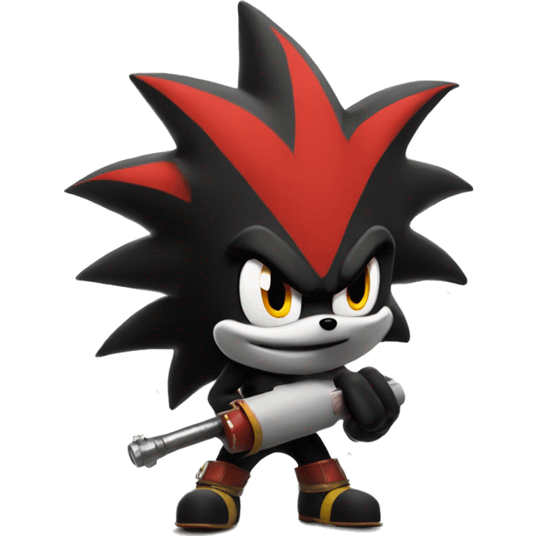 shadow the hedgehog facing a blunt (prop) emoji