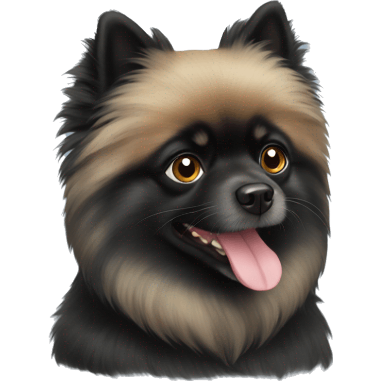 Black pomeranian emoji