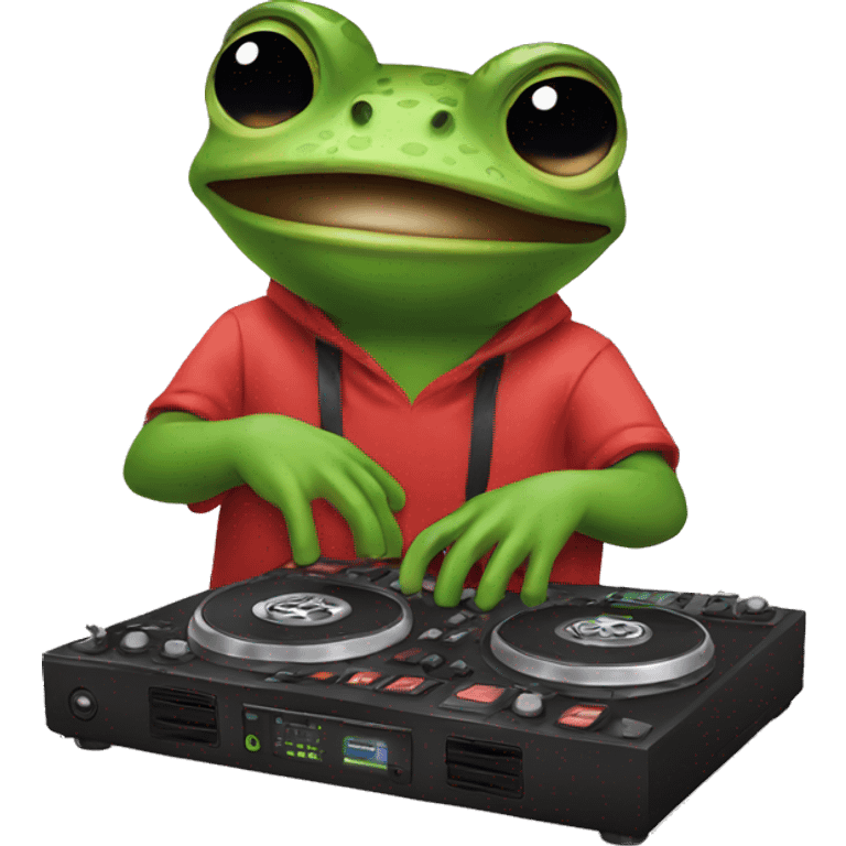 Frog DJing emoji emoji