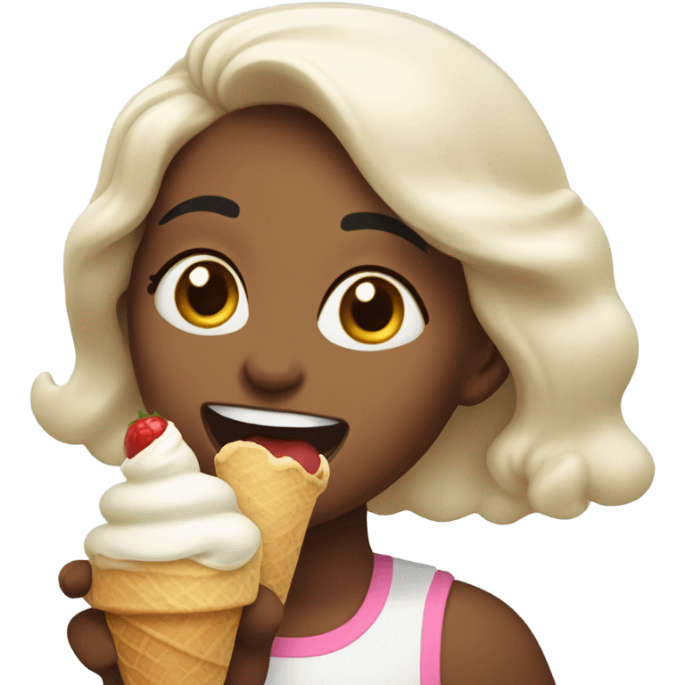 muskan eating icecream emoji