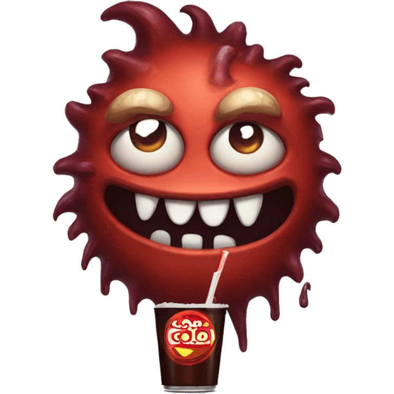 Monster with cola emoji