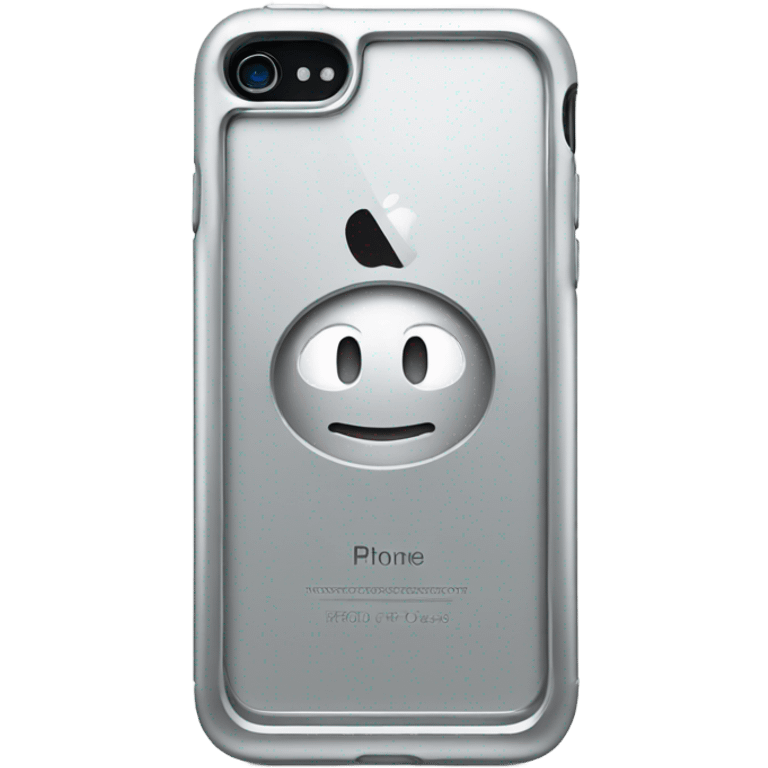 iphone with platinum case emoji