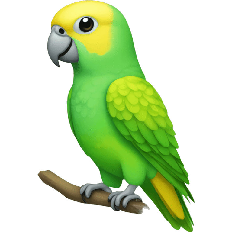 Green and yellow parakeet emoji